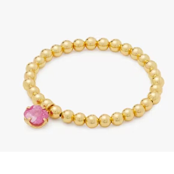 kate spade Jewelry - BF SALE kate spade Pop Of Joy Spade Flower Stretch Bracelet Fuchsia NWT